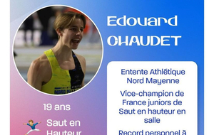 Edouard Chaudet nominé pour être le sportif Mayennais de l’année 2024