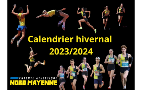 Calendrier hivernal 2023/2024